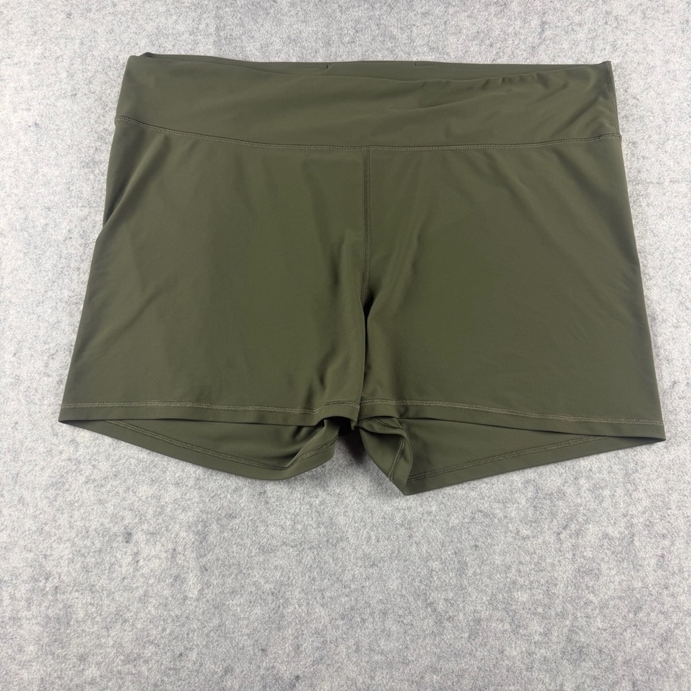Old Navy Active Womens Powersoft High-Rise Bike Short Go Dry Size 4X Olive Green